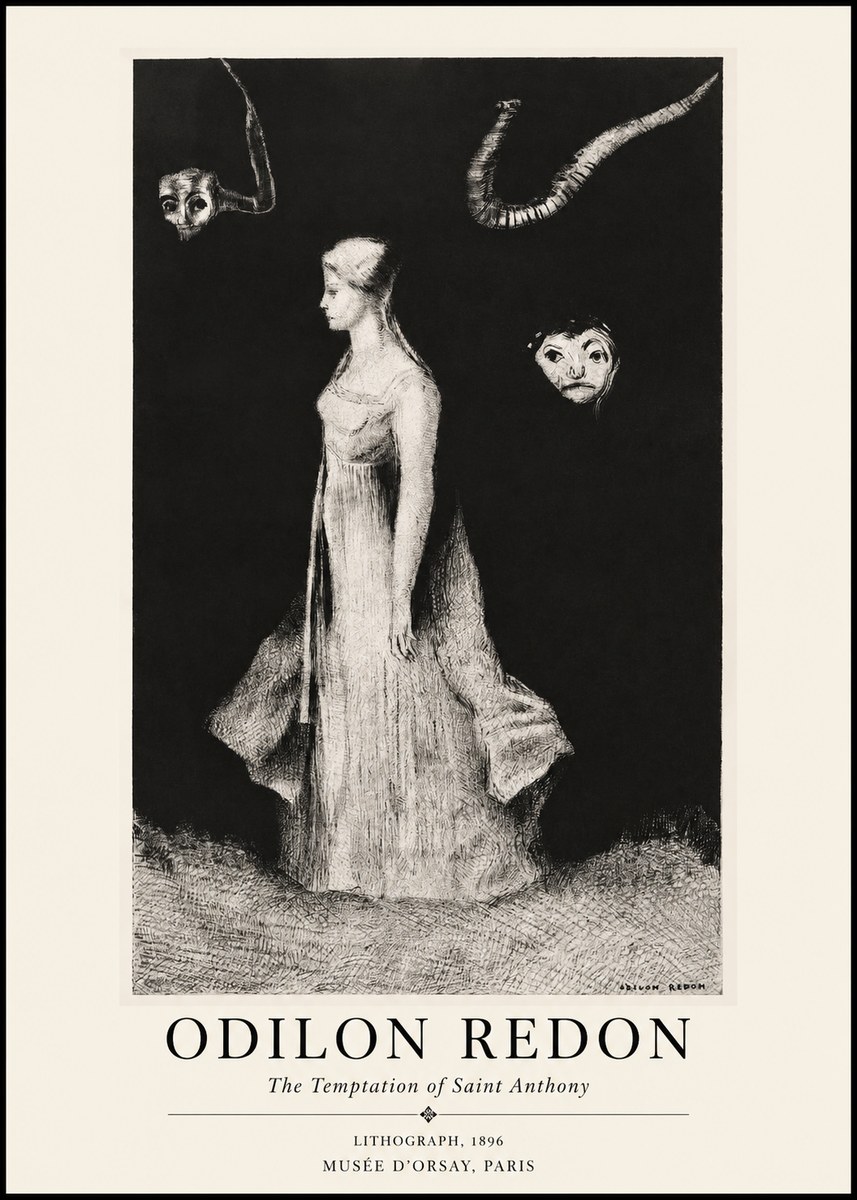 Odilon Redon The Temptation of Saint Anthony No1 - Poster