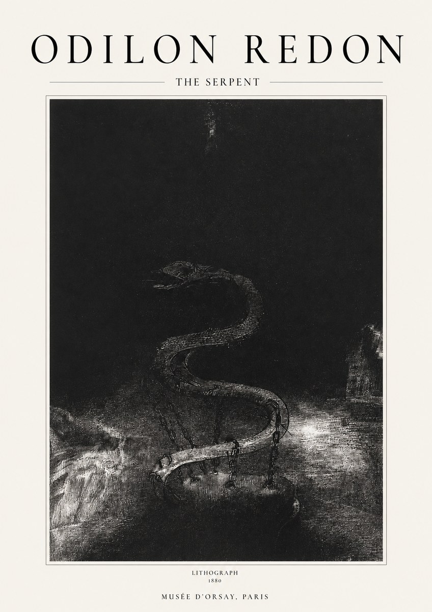 Odilon Redon The Serpent No1 - Poster