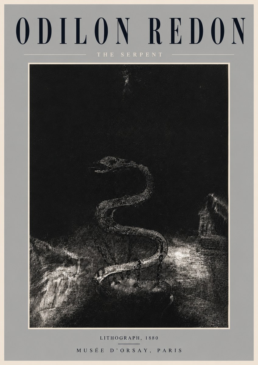 Odilon Redon The Serpent No4 - Poster