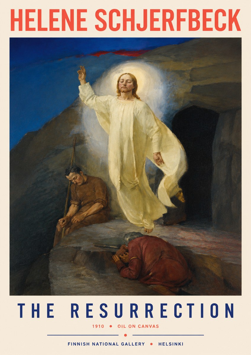 Helene Schjerfbeck The Resurrection No2 - Poster