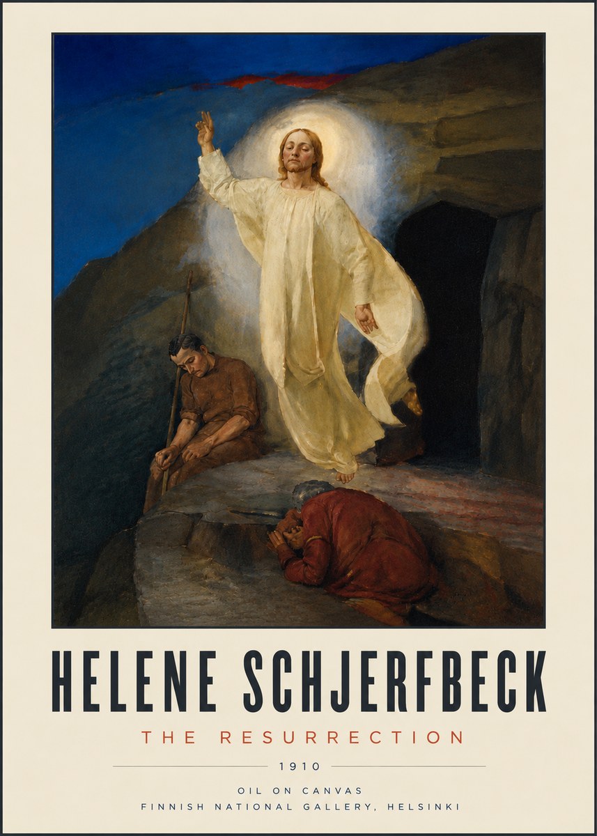 Helene Schjerfbeck The Resurrection No5 - Poster