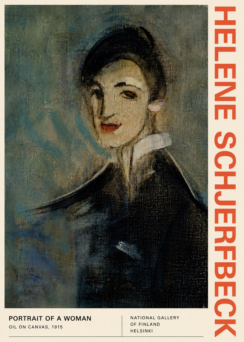 Helene Schjerfbeck Portrait of a Woman II No6 - Poster