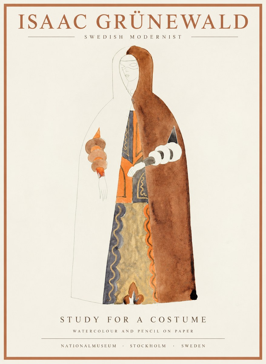 Isaac Grünewald Study for a Costume I No1 - Poster