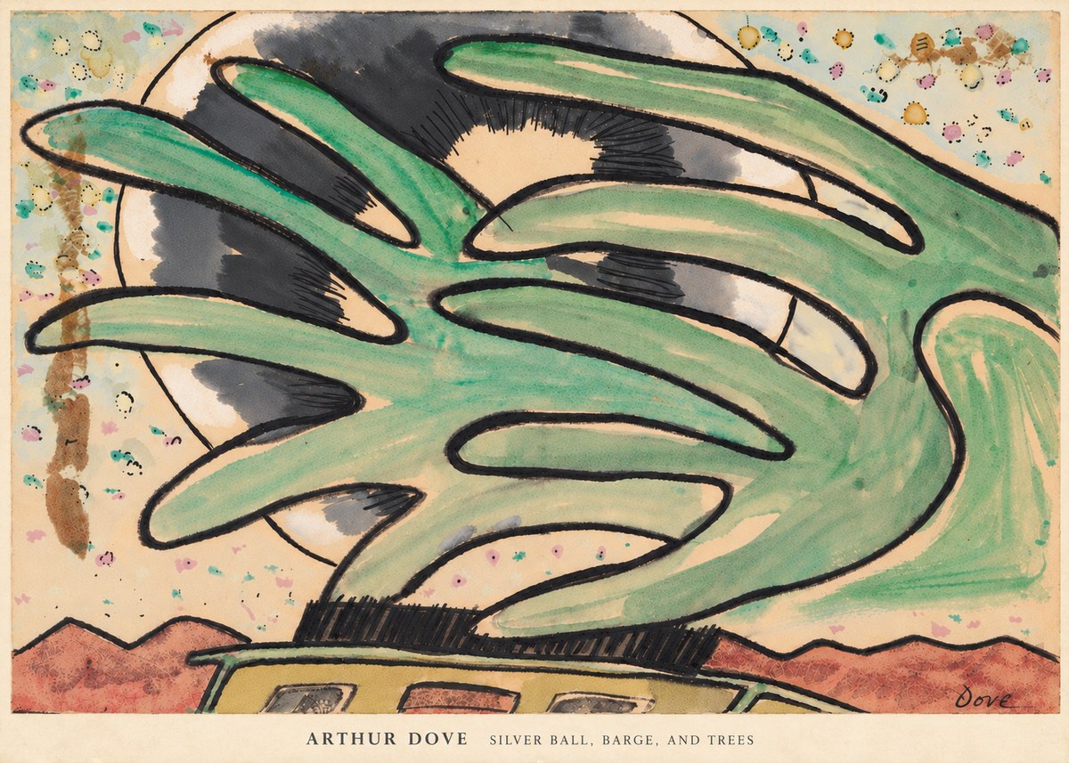 Arthur Dove Silver Ball, Barge, and Trees No6 - Poster