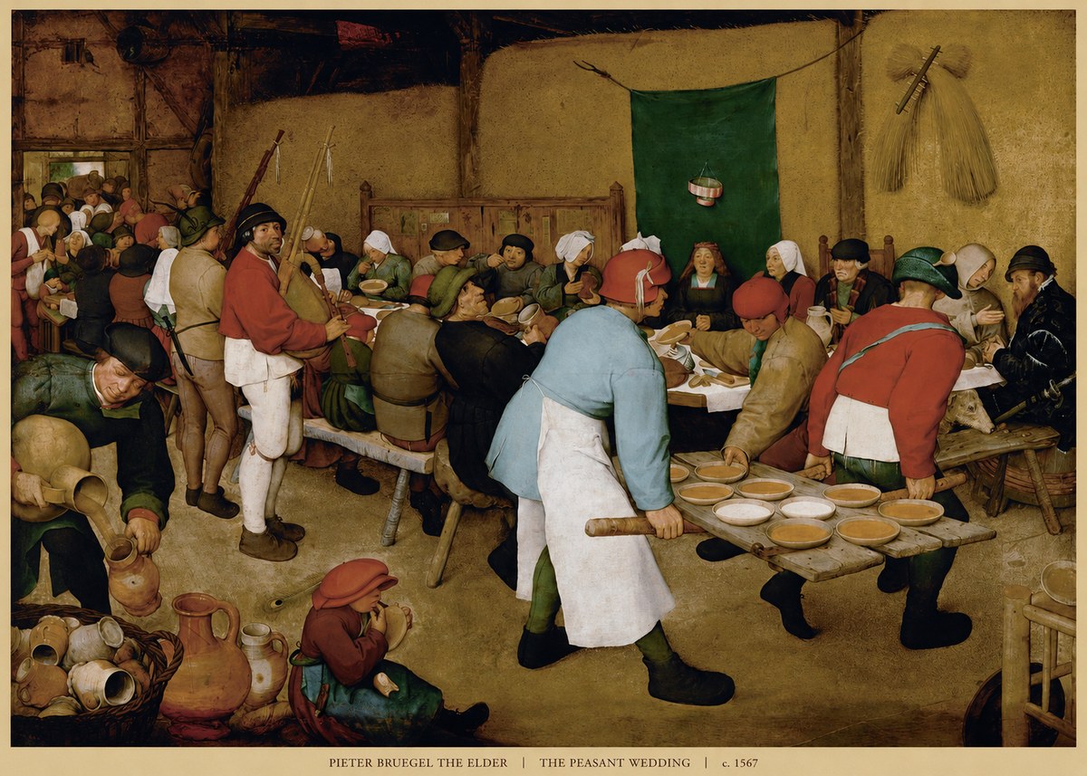 Pieter Bruegel The Peasant Wedding IV No6 - Poster