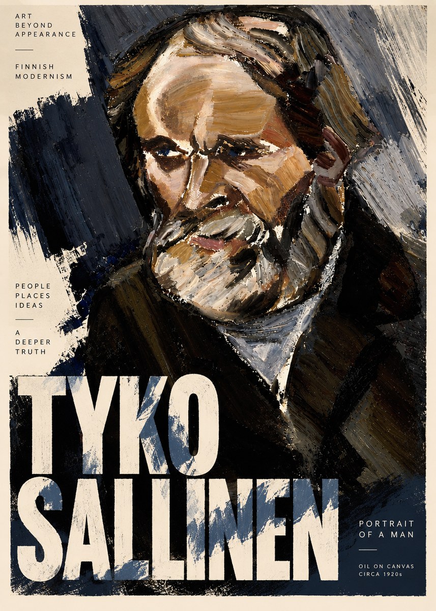 Tyko Sallinen Portrait of a Man III No3 - Poster