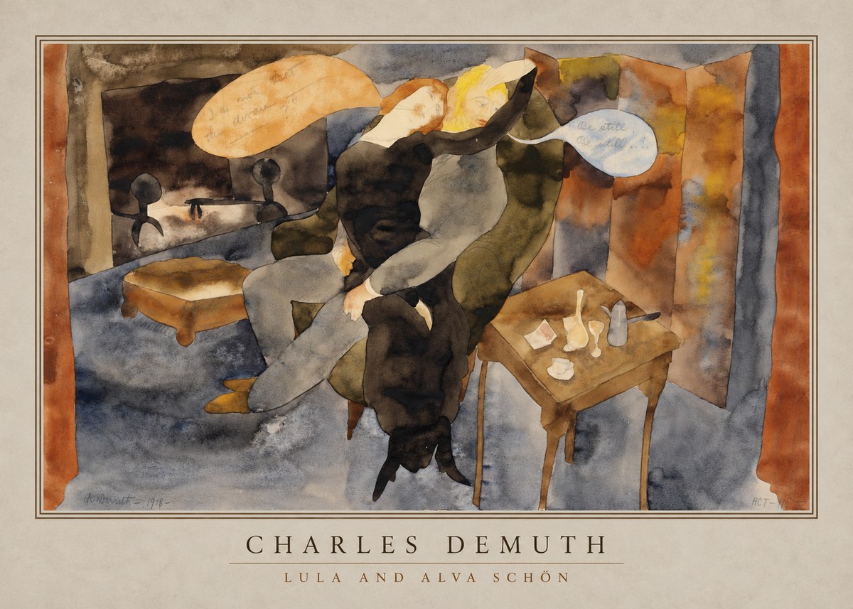 Charles Demuth Lula and Alva Schön No2 - Poster
