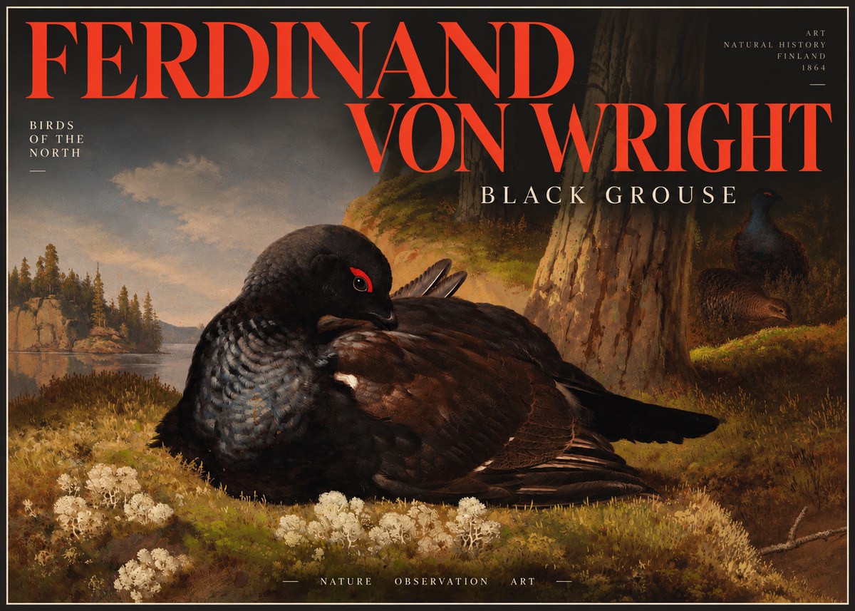 Ferdinand von Wright The Black Grouse No4 - Poster