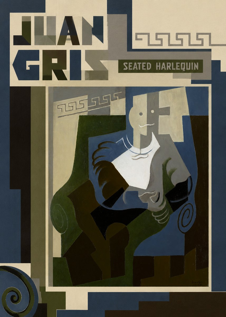 Juan Gris Seated Harlequin No3 - Poster