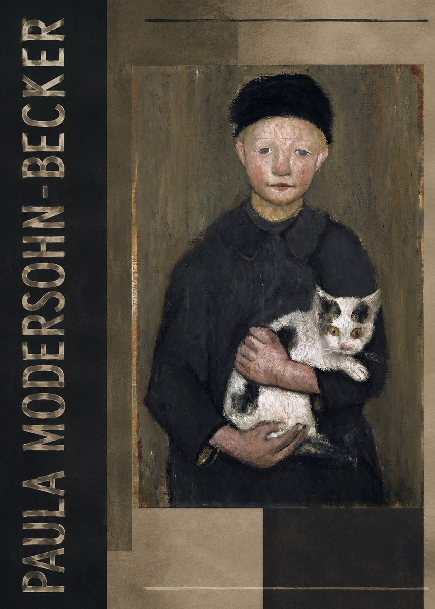 Paula Modersohn-Becker Girl with Cat No2 - Poster