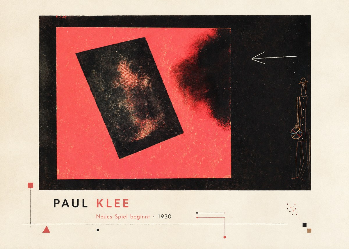 Paul Klee Neues Spiel Beginnt No3 - Poster