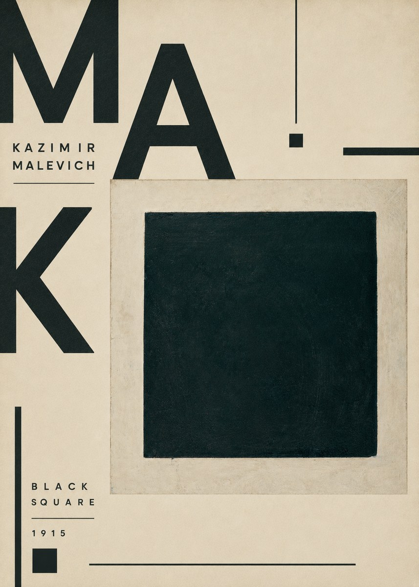 Kazimir Malevich Black Square No5 - Poster