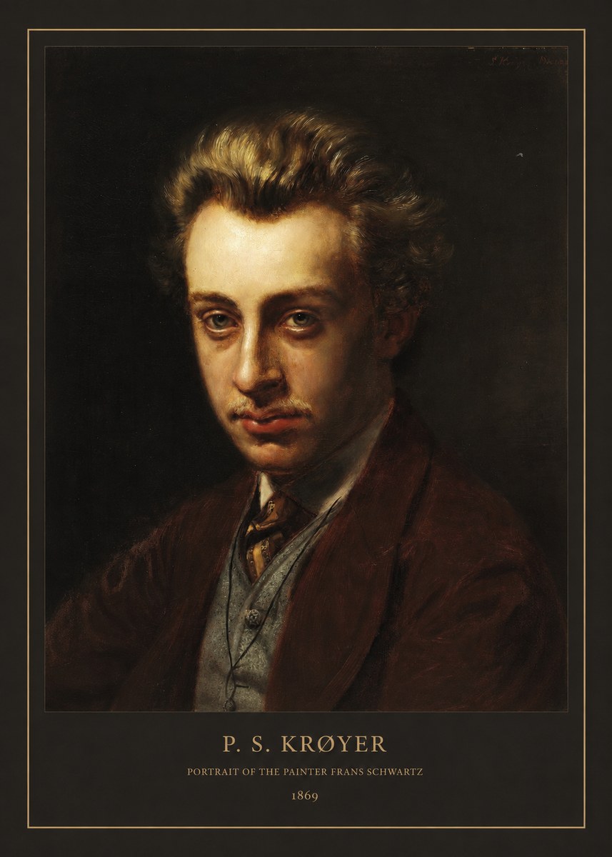 P.S. Krøyer Portrait of the Painter Frans Schwartz No6 - Poster