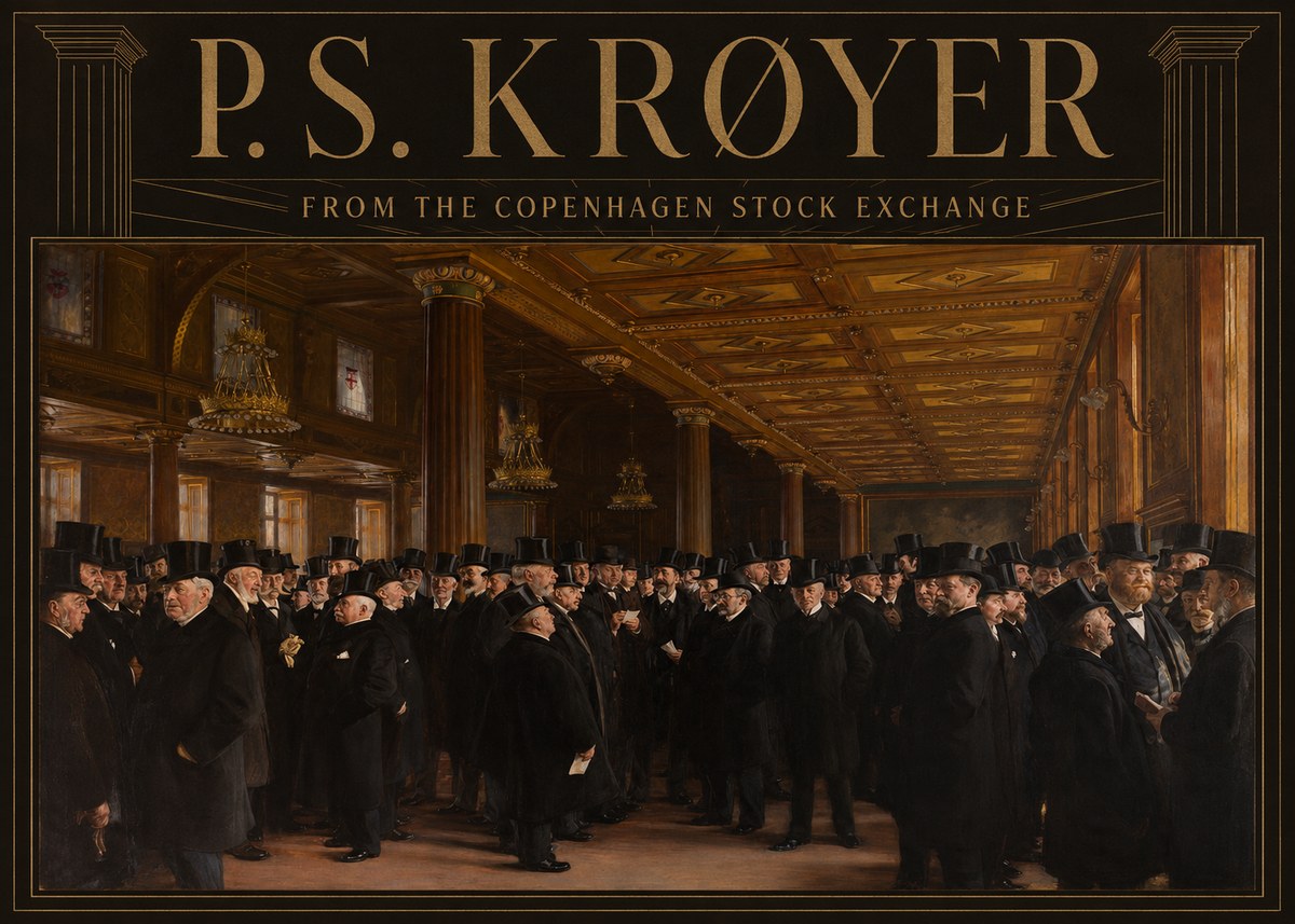 P.S. Krøyer From the Copenhagen Stock Exchange No5 - Poster