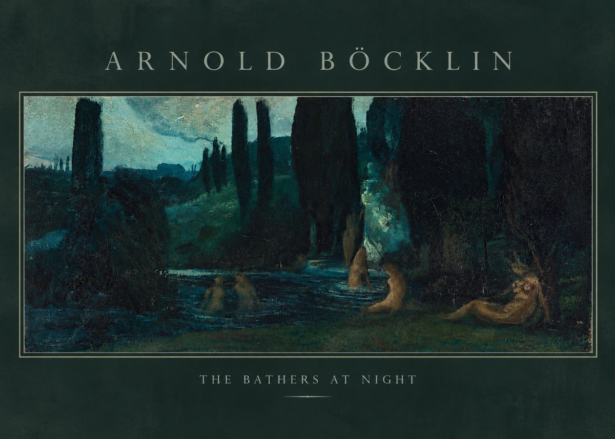 Arnold Böcklin The Bathers at Night No3 - Poster