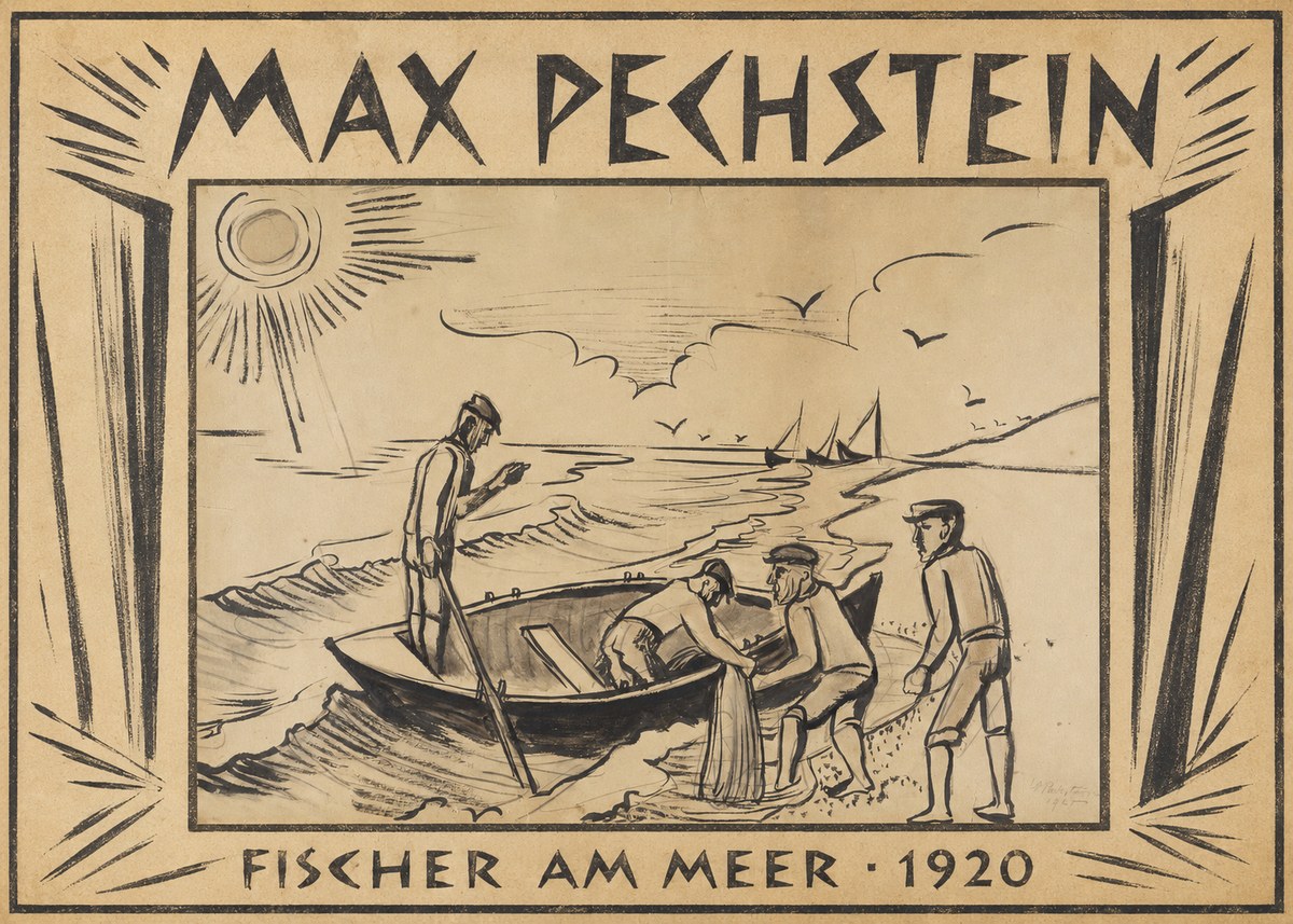 Max Pechstein Fischer Am Meer - 1920 No1 - Poster