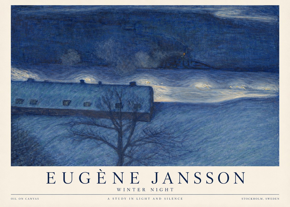 Eugène Jansson The Blue Night No6 - Poster