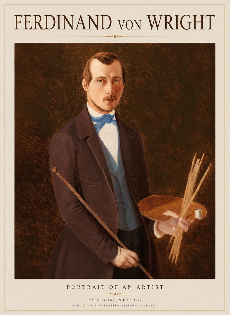 Ferdinand von Wright Portrait of an Artist No1 - Poster
