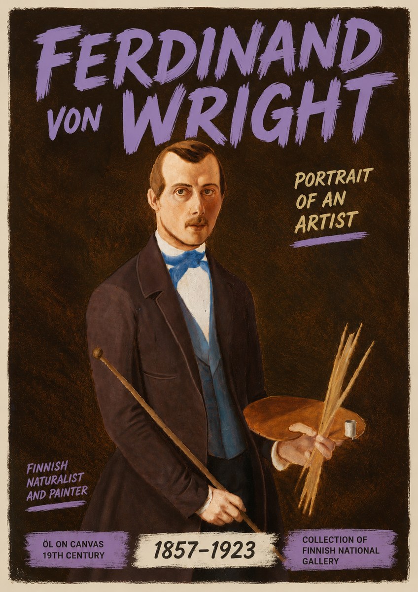 Ferdinand von Wright Portrait of an Artist No5 - Poster