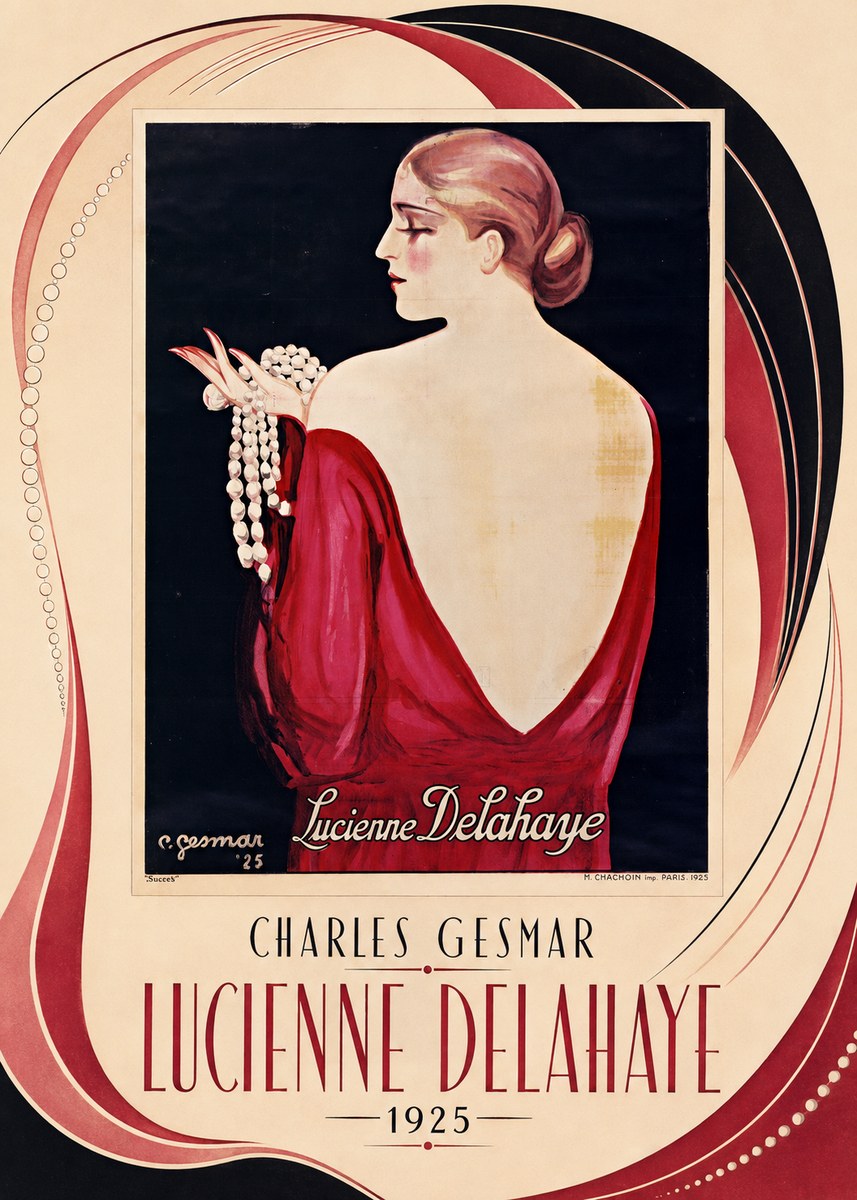 Charles Gesmar Lucienne Delahaye No3 - Poster