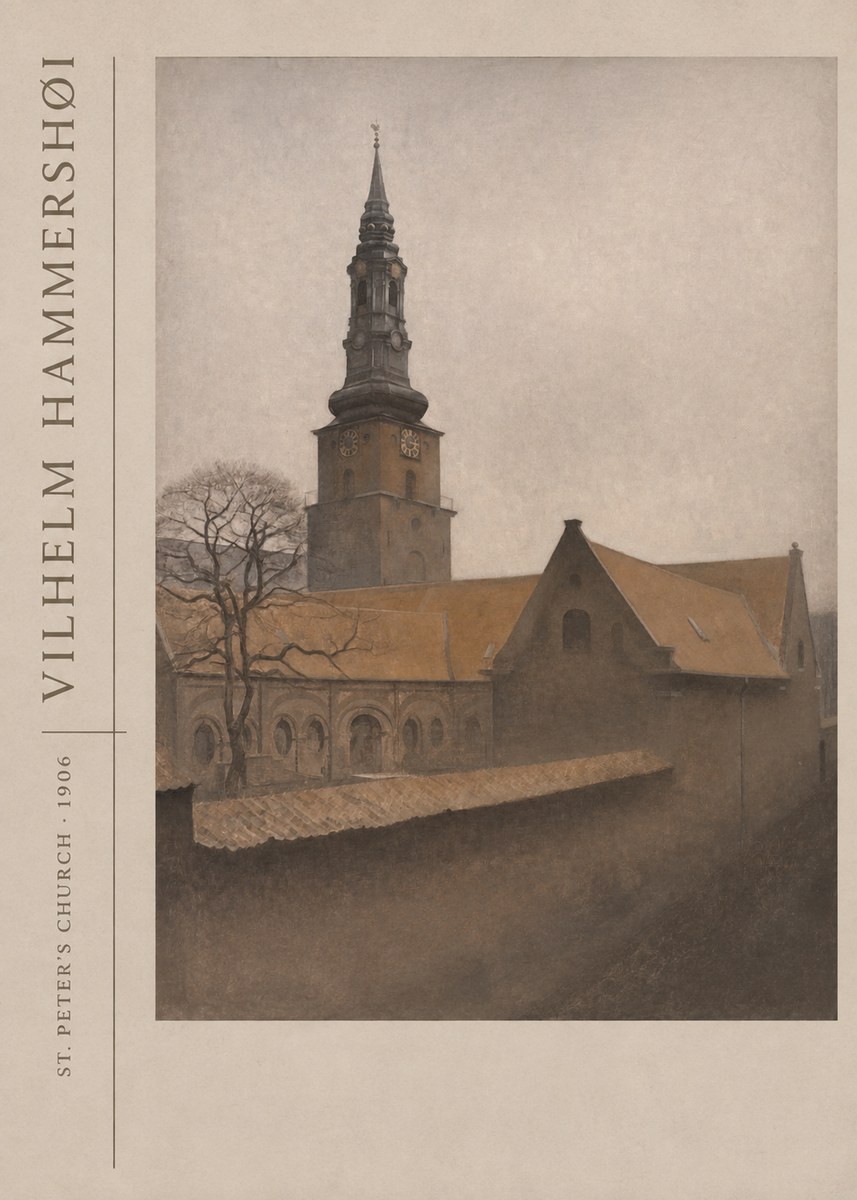 Vilhelm Hammershøi St. Peter's Church No2 - Poster