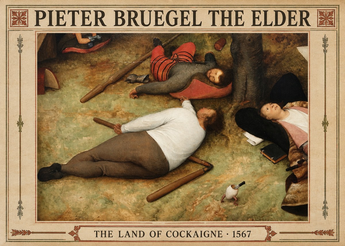 Pieter Bruegel The Land of Cockaigne I No3 - Poster