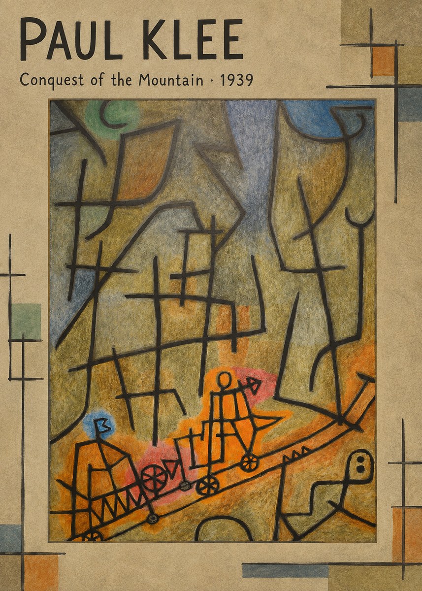 Paul Klee Conquest of the Mountain II No1 - Poster