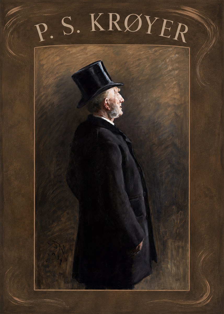 P.S. Krøyer Portrait of a Man in a Top Hat No3 - Poster