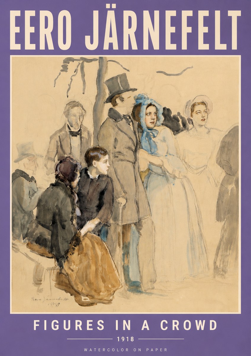 Eero Järnefelt Figures in a Crowd No5 - Poster
