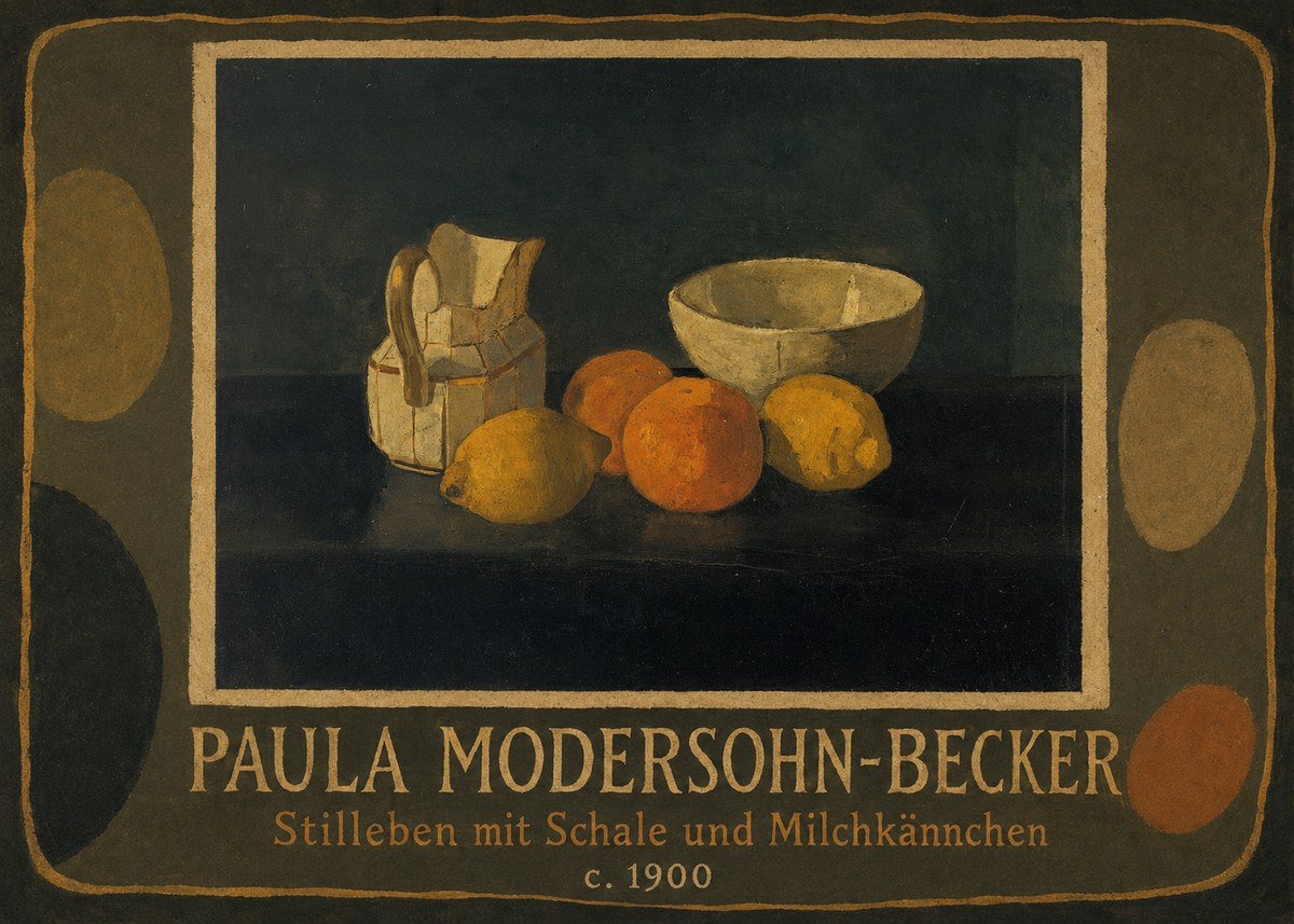 Paula Modersohn-Becker Stilleben Mit Schale Und Milchkännchen No5 - Poster