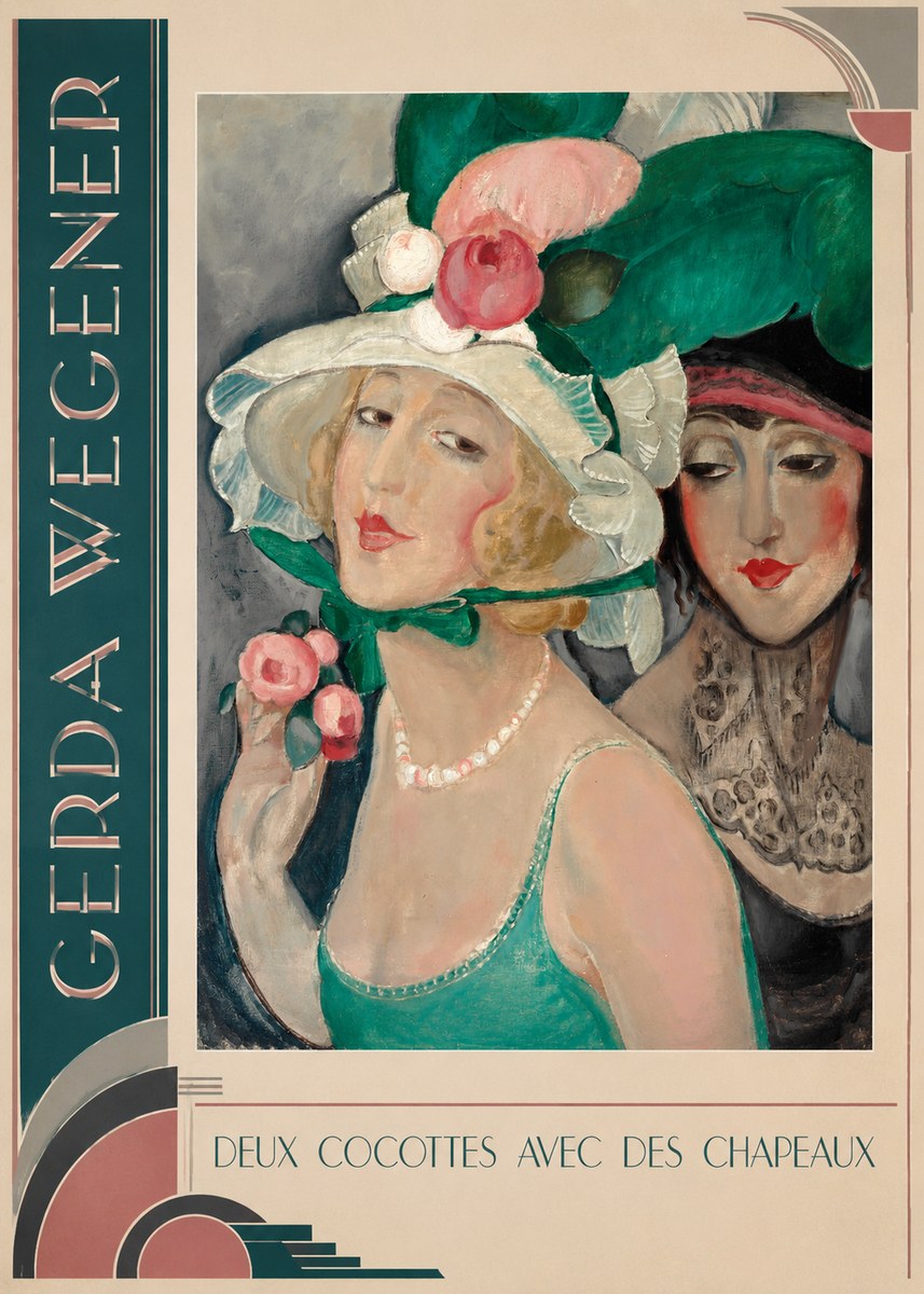 Gerda Wegener Deux Cocottes Avec Des Chapeaux No2 - Poster
