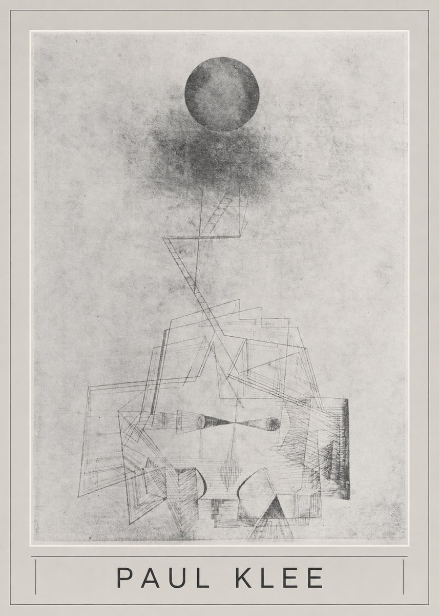 Paul Klee Abstract Study with Sphere and Ladder No5 - Poster