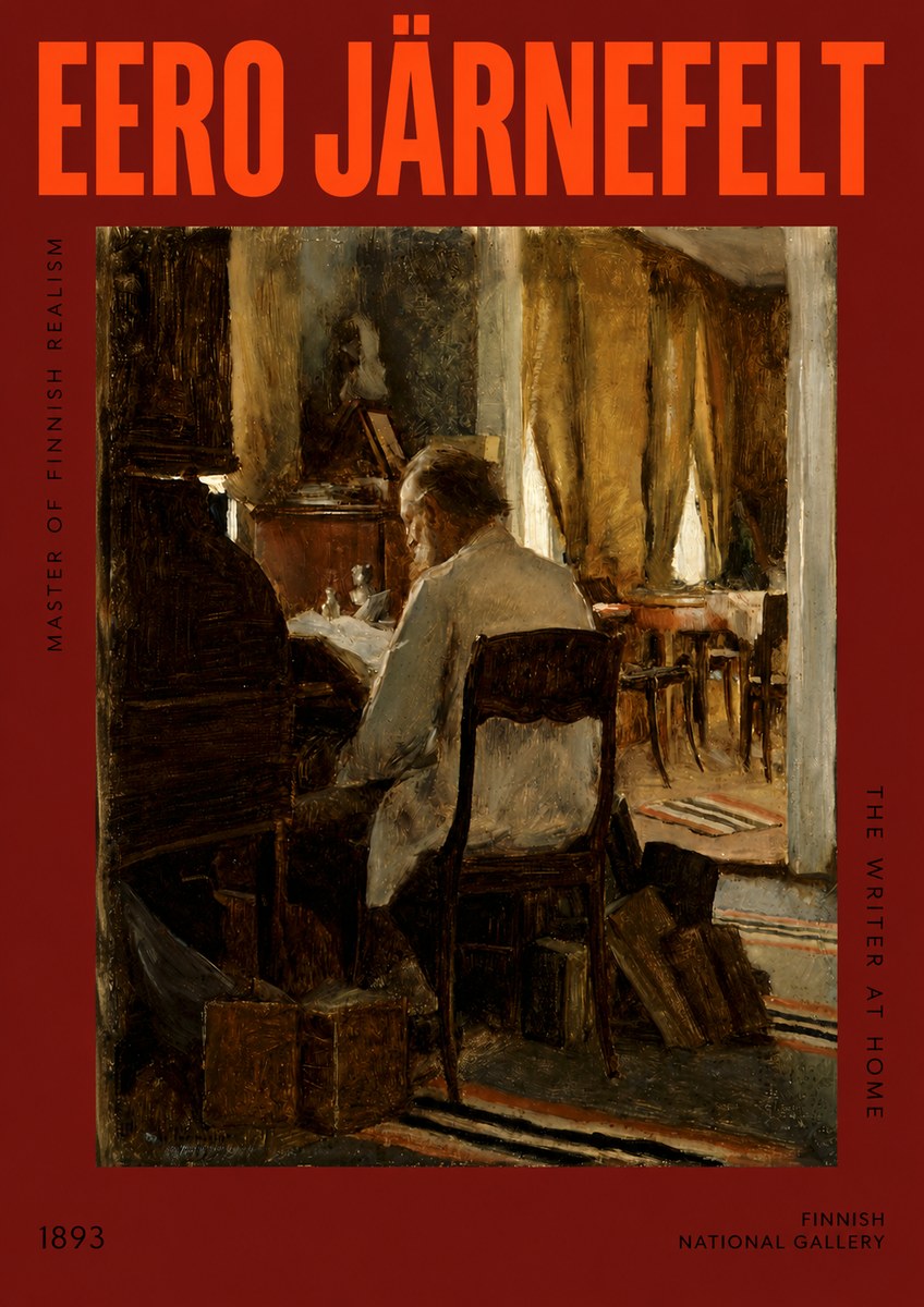 Eero Järnefelt The Writer at Home No2 - Poster