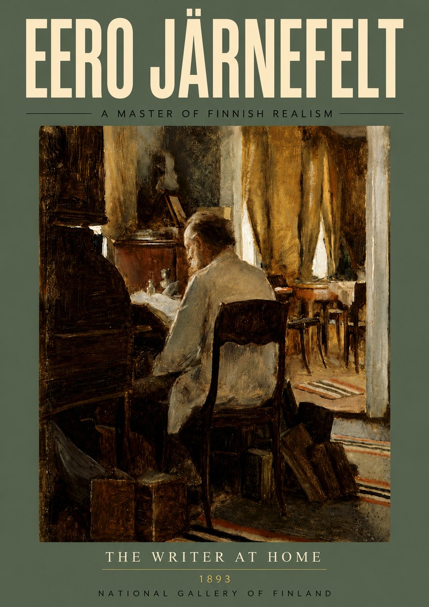 Eero Järnefelt The Writer at Home No4 - Poster