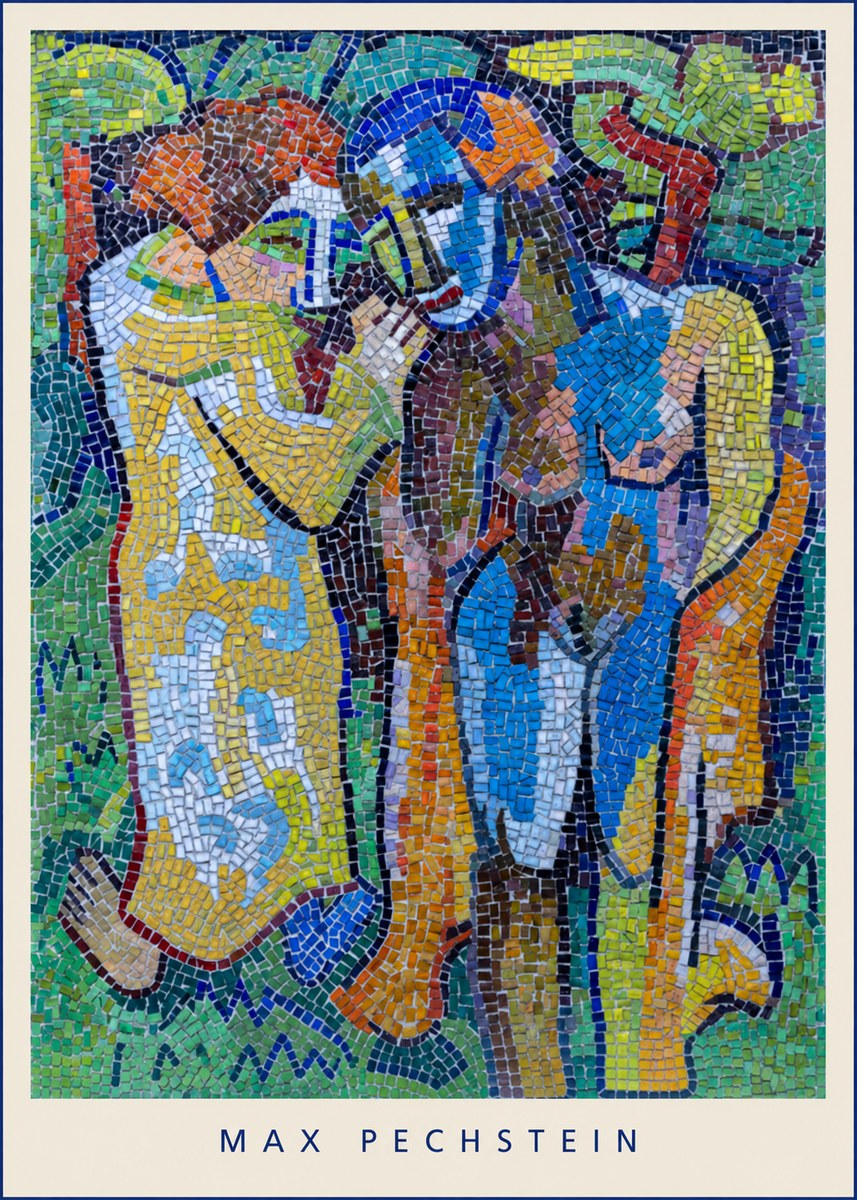 Max Pechstein Couple in Mosaic No5 - Poster