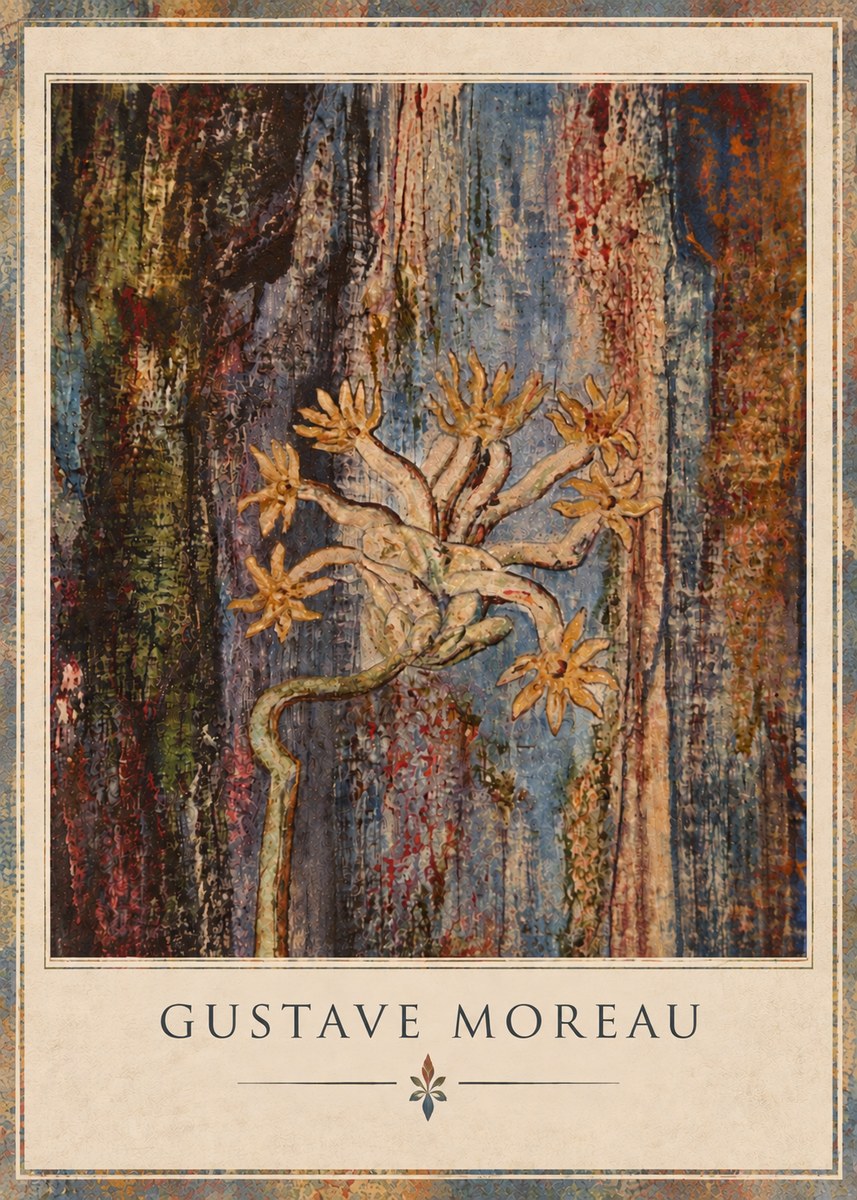Gustave Moreau Fleur Mystérieuse No4 - Poster