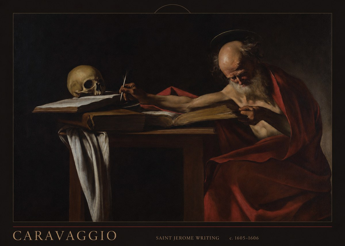 Michelangelo Merisi da Caravaggio Saint Jerome Writing I No5 - Poster