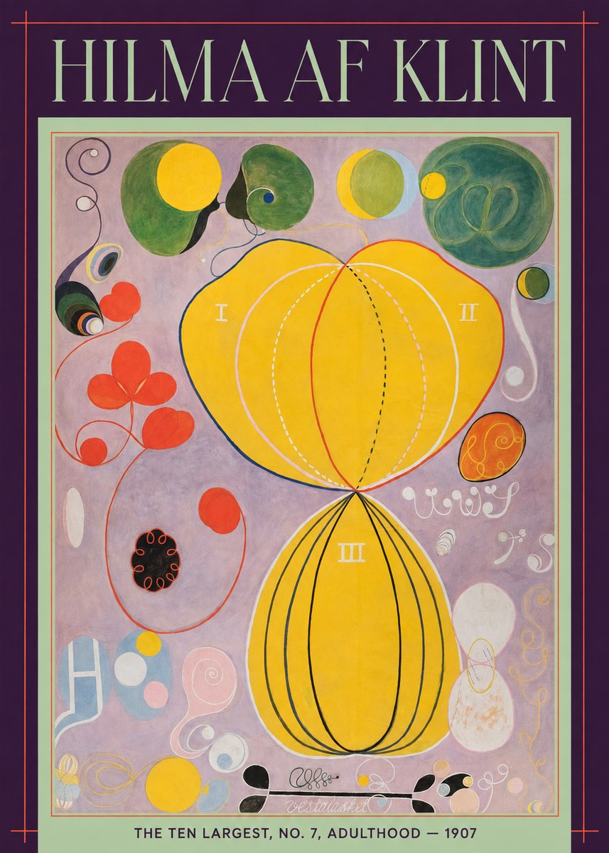 Hilma af Klint The Ten Largest, No. 7, Adulthood No6 - Poster