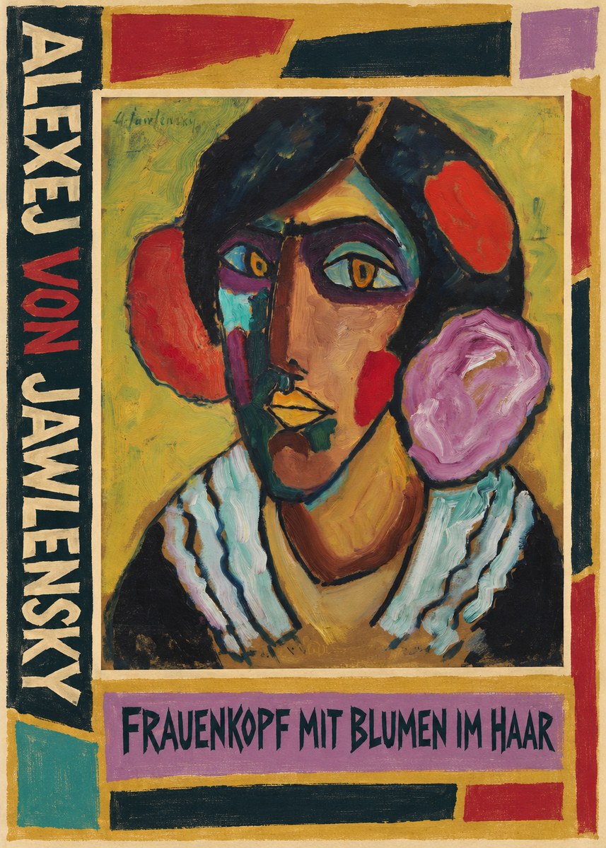 Alexej von Jawlensky Frauenkopf Mit Blumen Im Haar No2 - Poster