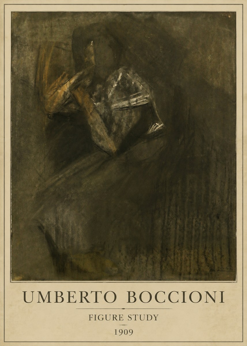 Umberto Boccioni Figure Study I No1 - Poster