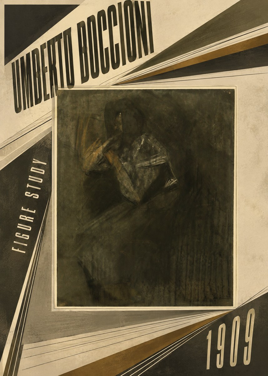Umberto Boccioni Figure Study I No5 - Poster