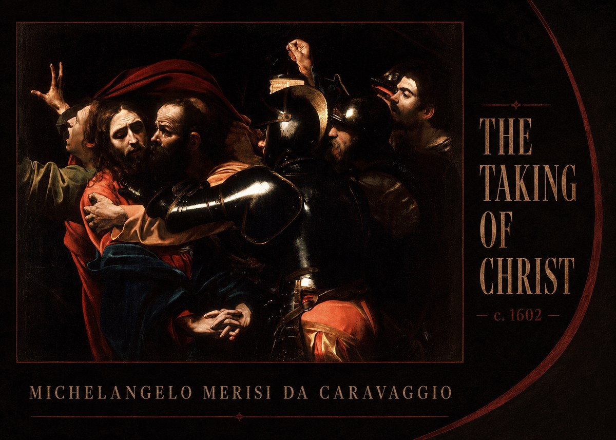 Michelangelo Merisi da Caravaggio The Taking of Christ II No3 - Poster