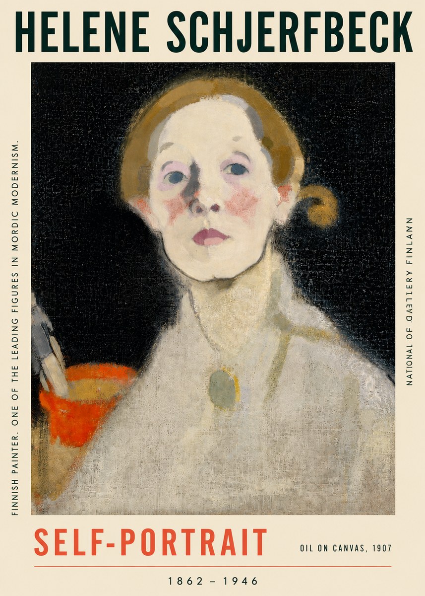 Helene Schjerfbeck Self-portrait No4 - Poster