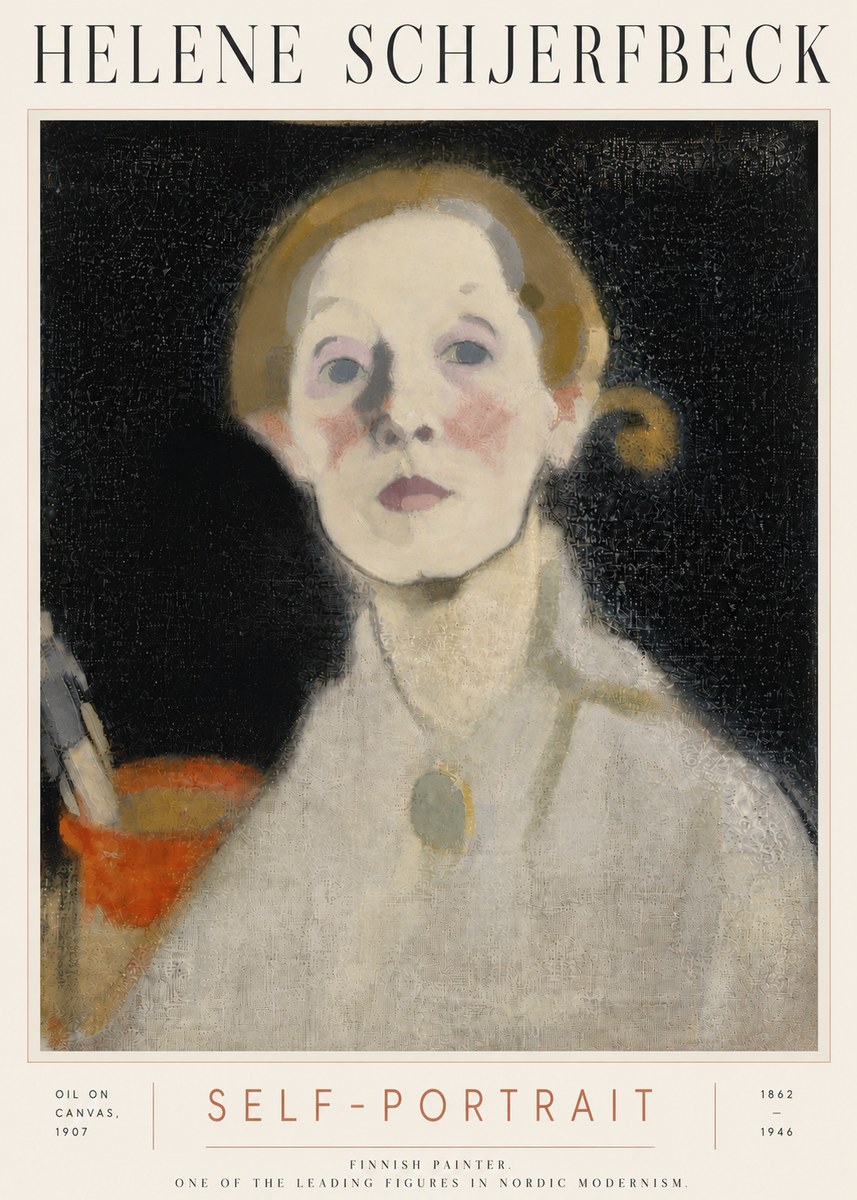 Helene Schjerfbeck Self-portrait No6 - Poster