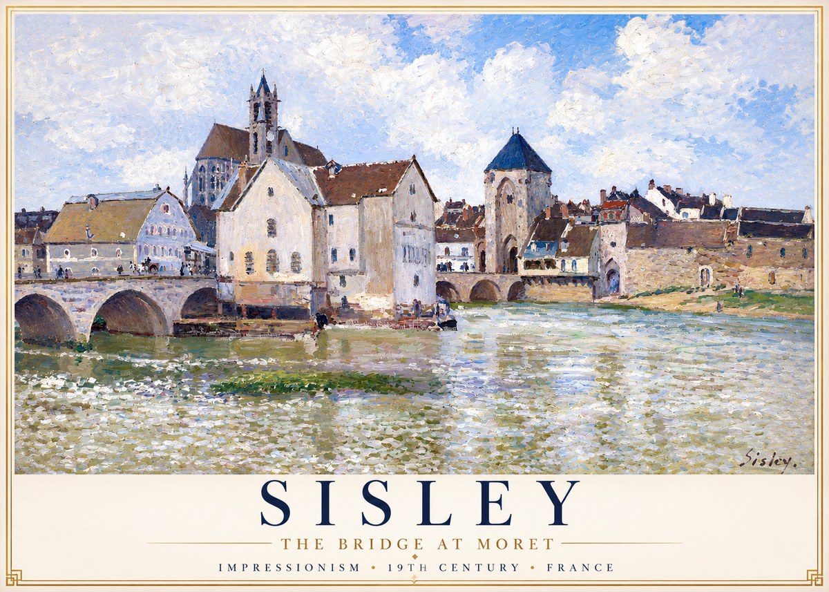 Sisley Moret-sur-loing No2 - Poster