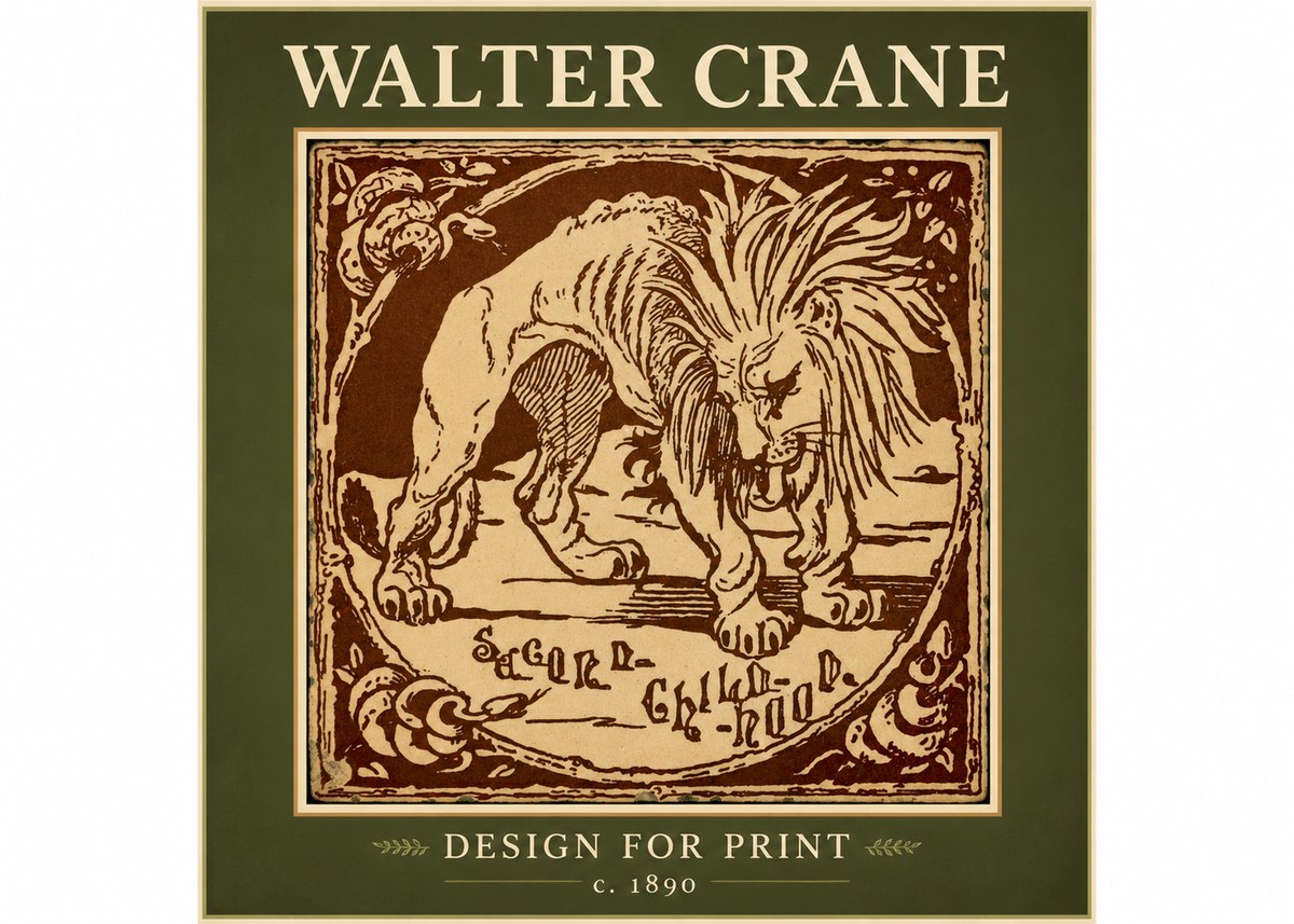 Walter Crane Sacred Childhood No2 - Poster