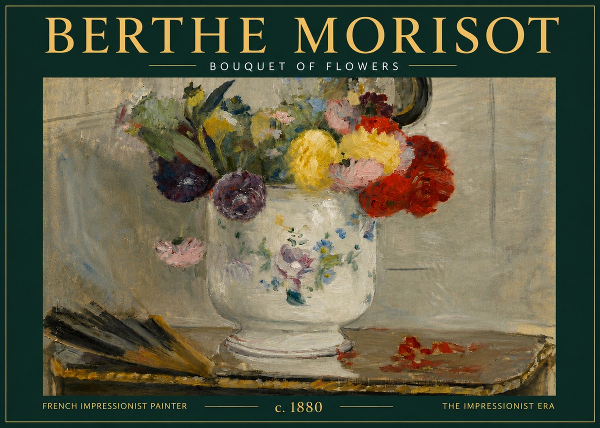 Berthe Morisot Bouquet of Flowers No6 - Poster