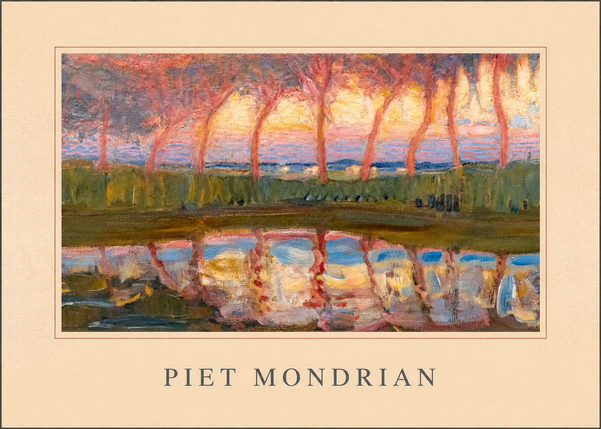Piet Mondrian Willows No4 - Poster