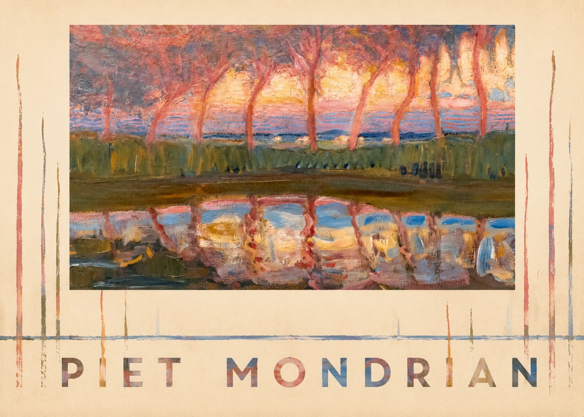 Piet Mondrian Willows No5 - Poster