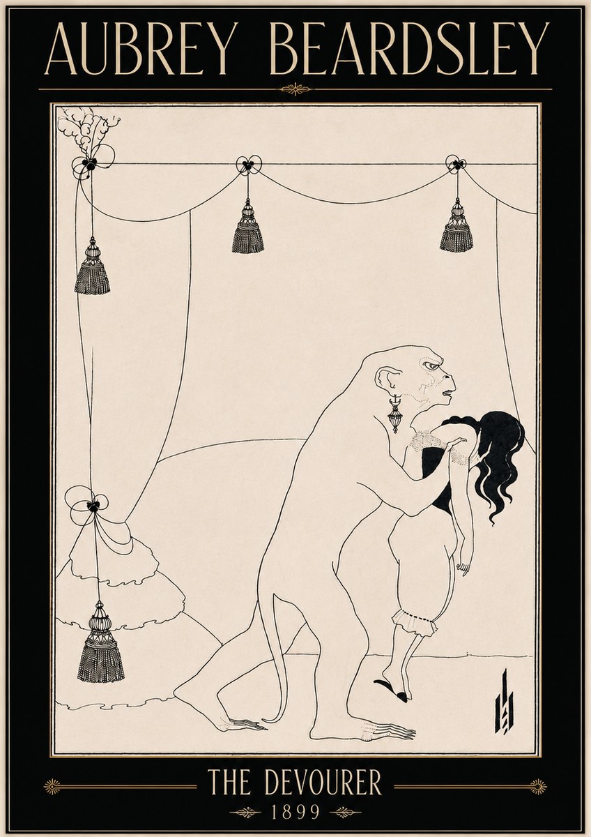 Aubrey Beardsley The Climax No5 - Poster